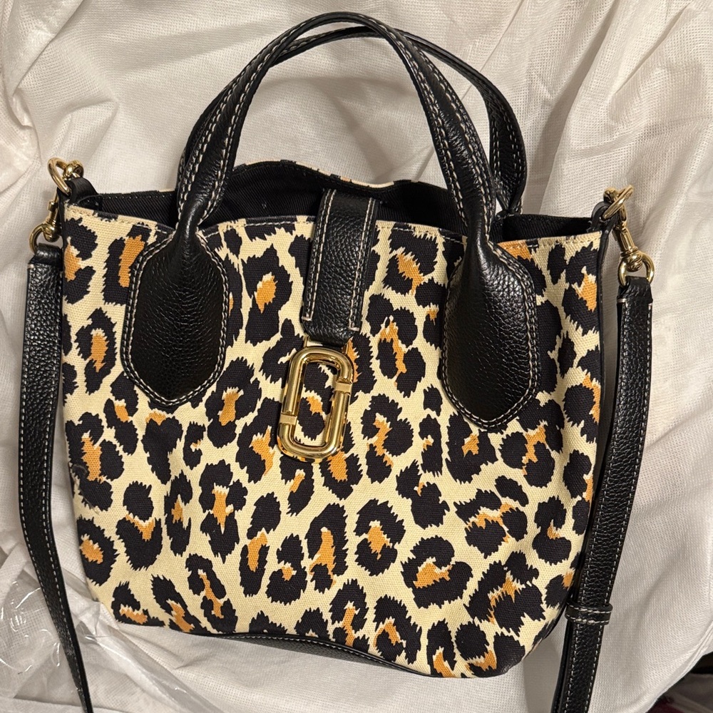 Marc Jacobs Leopard Print Tote with Black Details